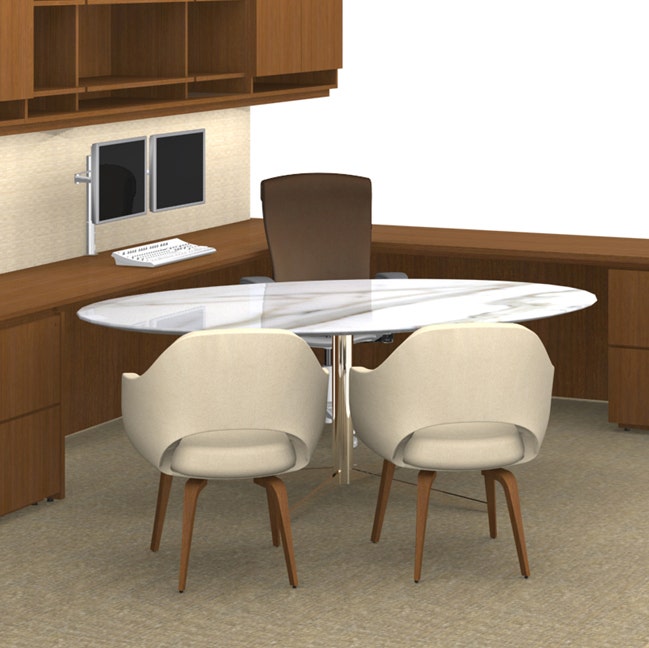 Knoll Florence Round Table Desk Modern