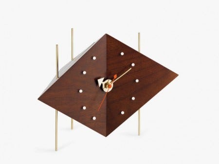The George Nelson Diamond Clock, a mid-century modern icon.