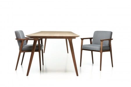 The Zio Dining Chair has a solid oak frame and is available in a large choice of fabrics and leathers.