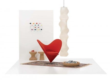 The Vitra Verner Panton Heart Cone Chair is a variant on the Cone Chair, designed in 1958.