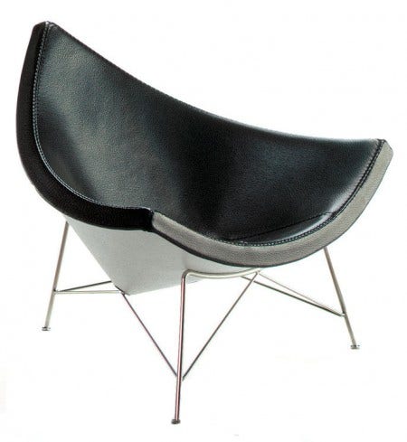 George Nelson's 1955 Coconut Lounge Chair classic, icon, slice of hard-shelled tropical fruit. Half a century later, it's as wonderful to look at—and sit in—as ever.