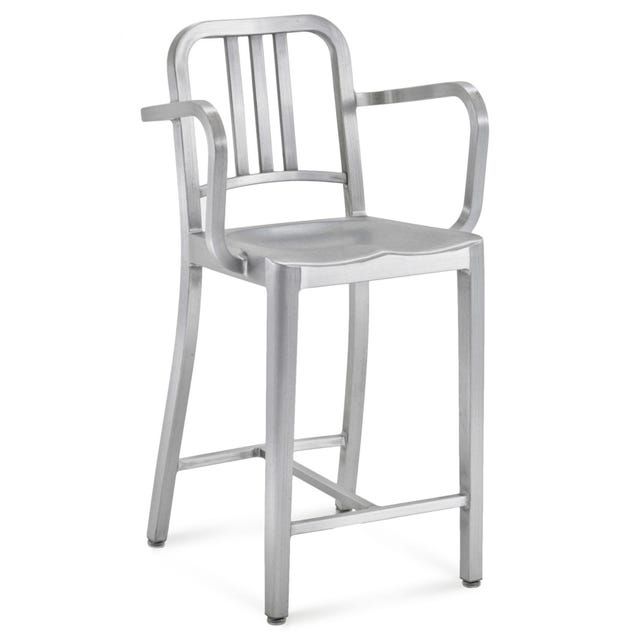 Emeco Navy™ Counter Stool with Arms