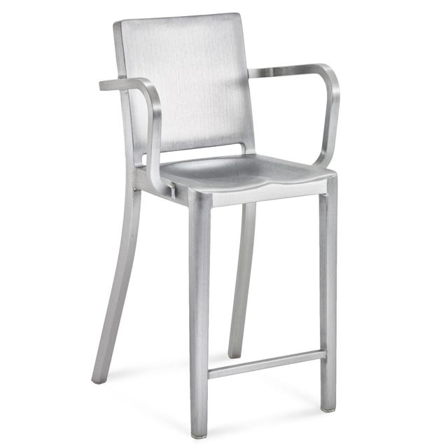 Emeco Hudson Counter Stool with Arms