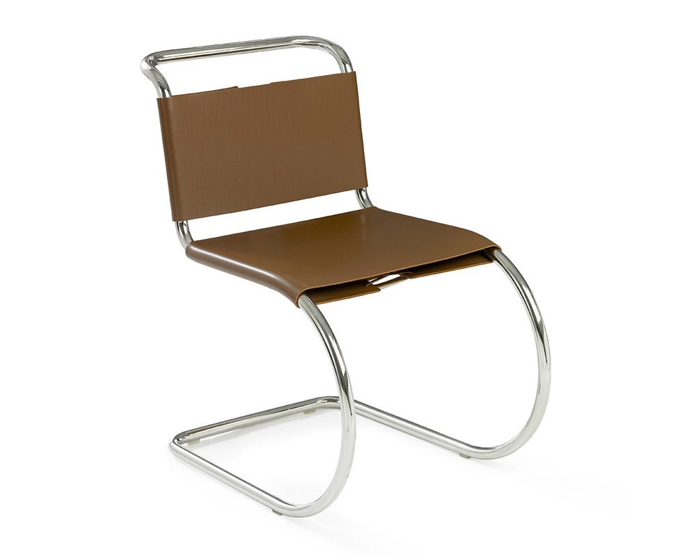 Knoll Ludwig Mies Van Der Rohe MR Chair with Leather Sling Seat