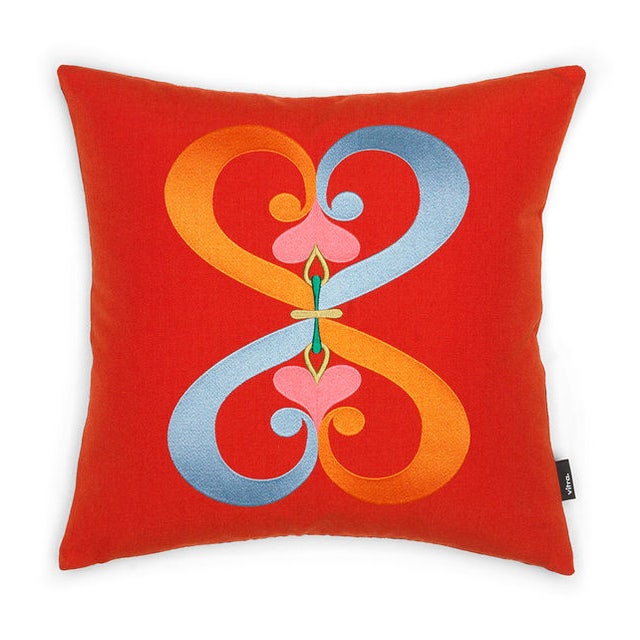 Vitra Embroidered Pillow - Double Heart