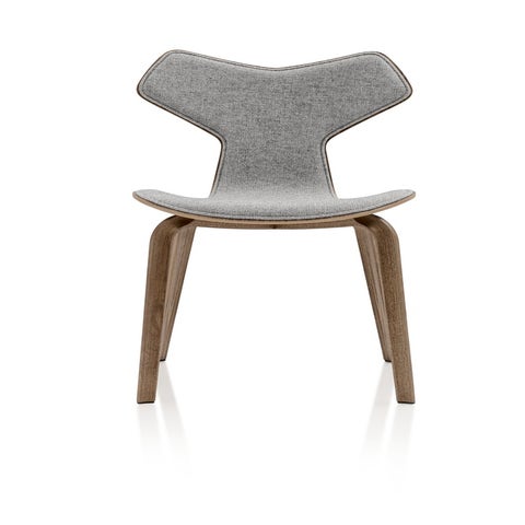 Fritz Hansen Grand Prix™ Chair with Wooden Legs - Front Upholstered