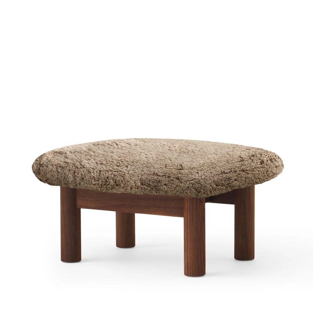 Audo Copenhagen Brasilia Ottoman with Sheepskin