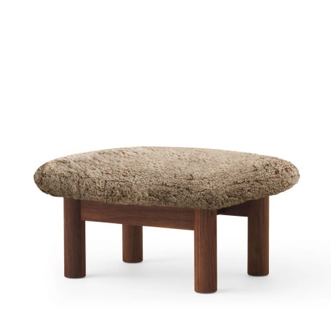 Audo Copenhagen Brasilia Ottoman with Sheepskin