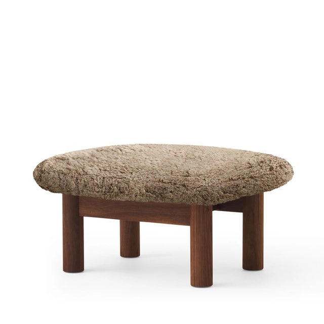 Audo Copenhagen Brasilia Ottoman with Sheepskin