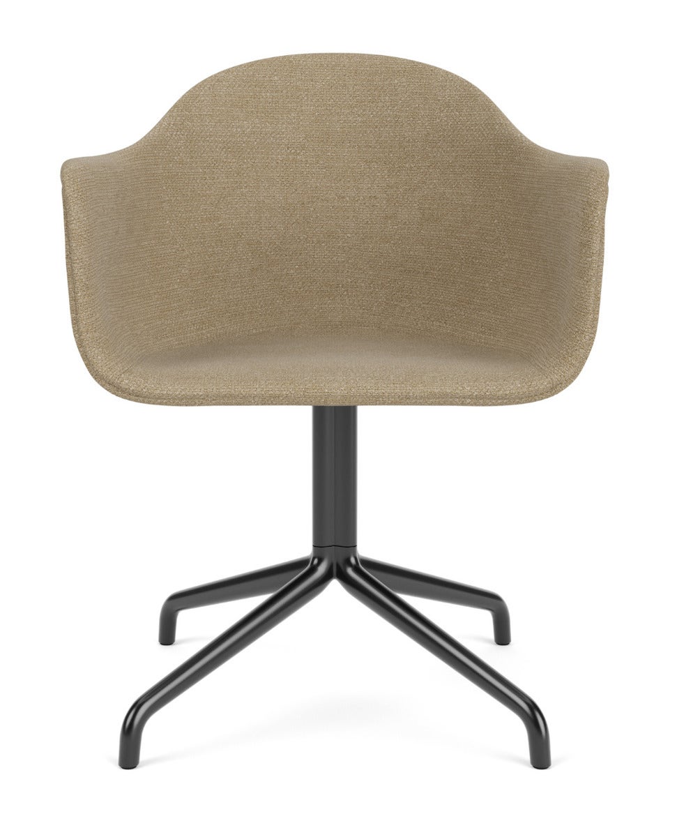 Audo Copenhagen Harbour Star Base Dining Armchair with Swivel - Fully Upholstered