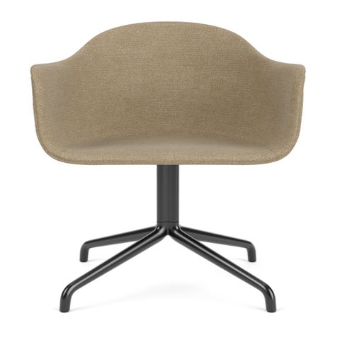 Audo Copenhagen Harbour Star Base Dining Armchair with Swivel - Fully Upholstered