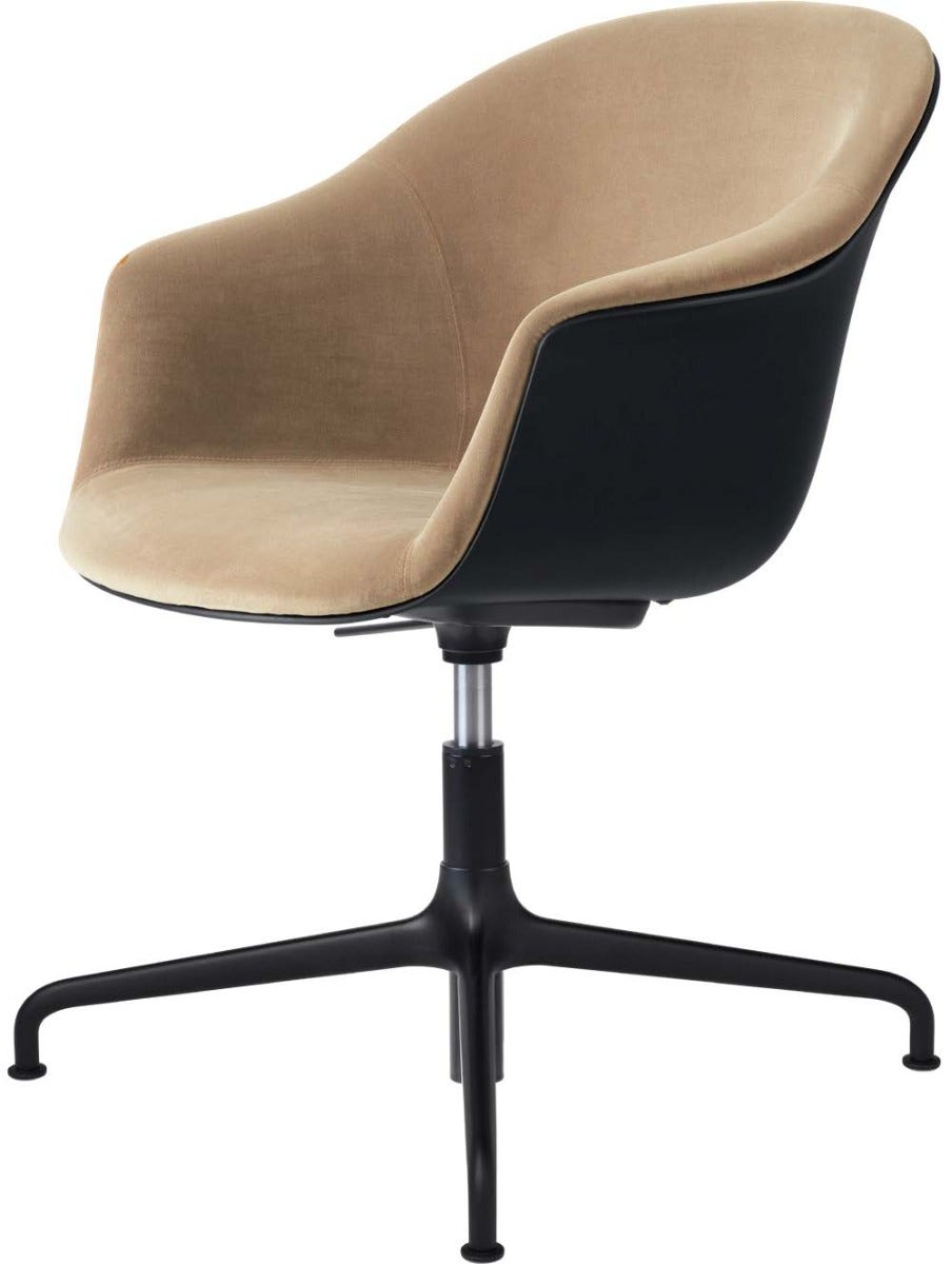 GUBI Bat Height Adjustable 4-Star Base Meeting Chair - Front Upholstered