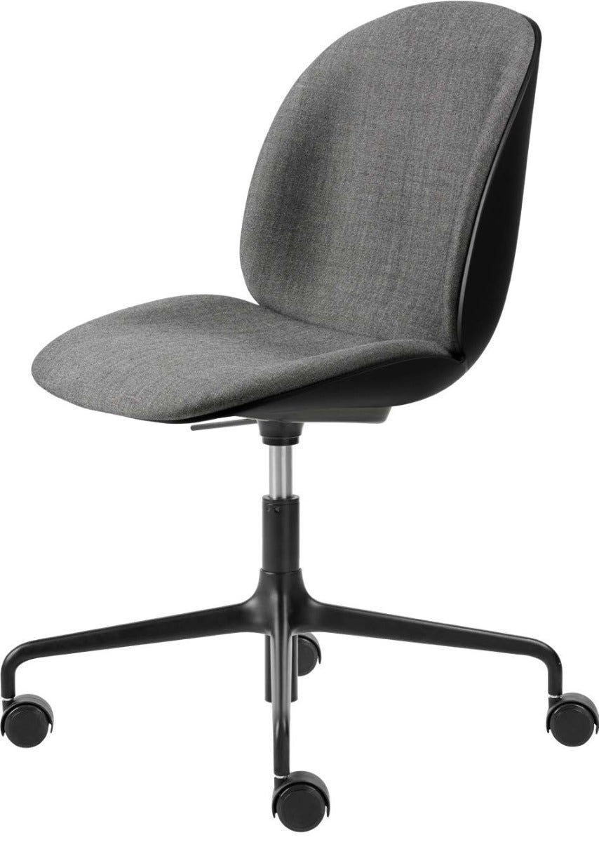 GUBI Beetle Height Adjustable 4-Star Base Meeting Chair with Castors - Front Upholstered