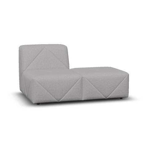 Moooi BFF Modular Sofa - Dormeuse Right in Vesper Silver