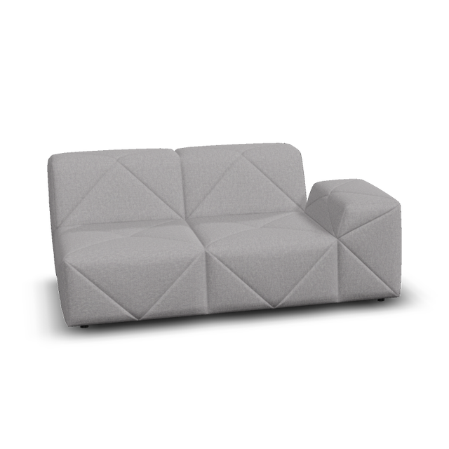 Moooi BFF Modular Sofa - Double Element Single Armrest Low, Right