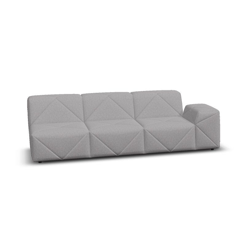 Moooi BFF Modular Sofa - Triple Element Single Armrest Low, Right