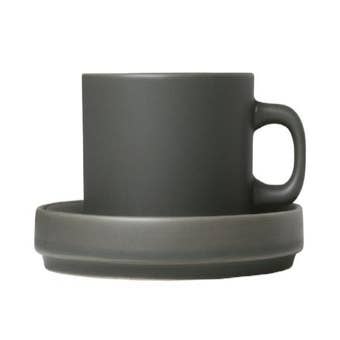 Blomus Pilar Tea Cups with Saucers (Set of 2)