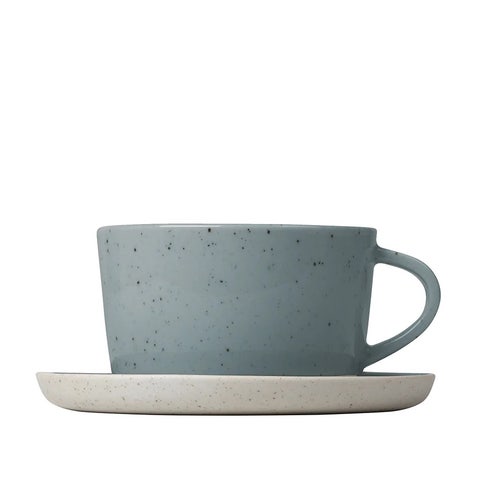 Blomus Sablo Tea Cups & Saucers (Set of 2)