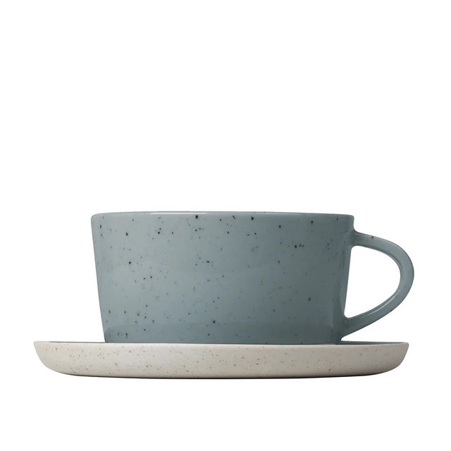 Blomus Sablo Tea Cups & Saucers (Set of 2)