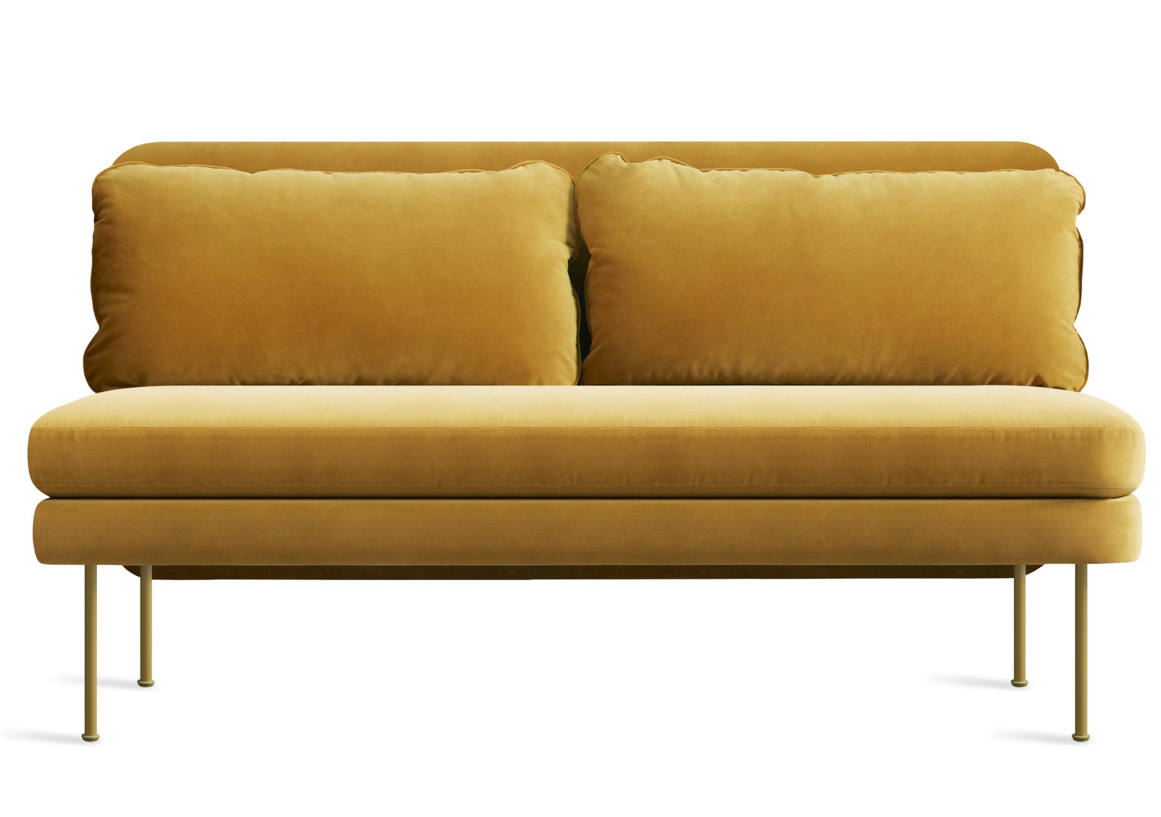 Blu Dot Bloke 60 inch Armless Velvet Sofa