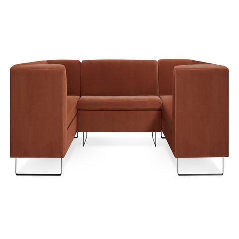 Blu Dot Bonnie & Clyde U-Shaped Velvet Sectional Sofa (US made)