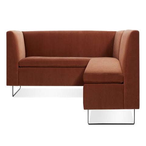 Blu Dot Bonnie & Clyde Velvet Sectional Sofa (US made)