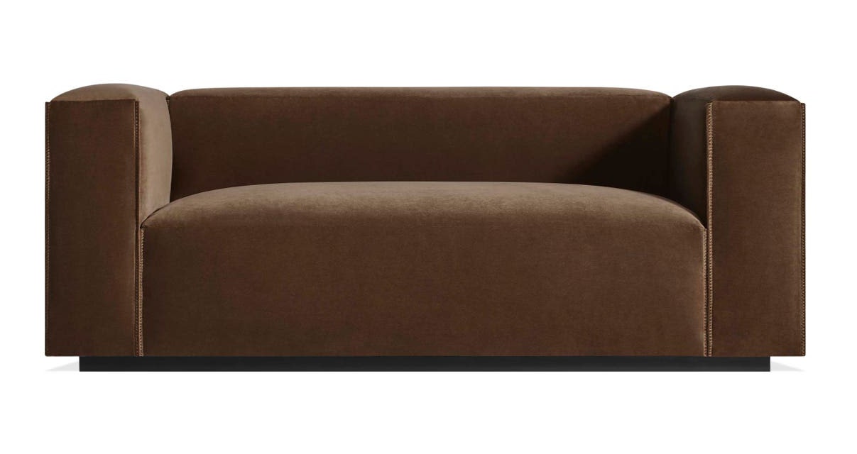Blu Dot Cleon 74 inch Velvet Sofa
