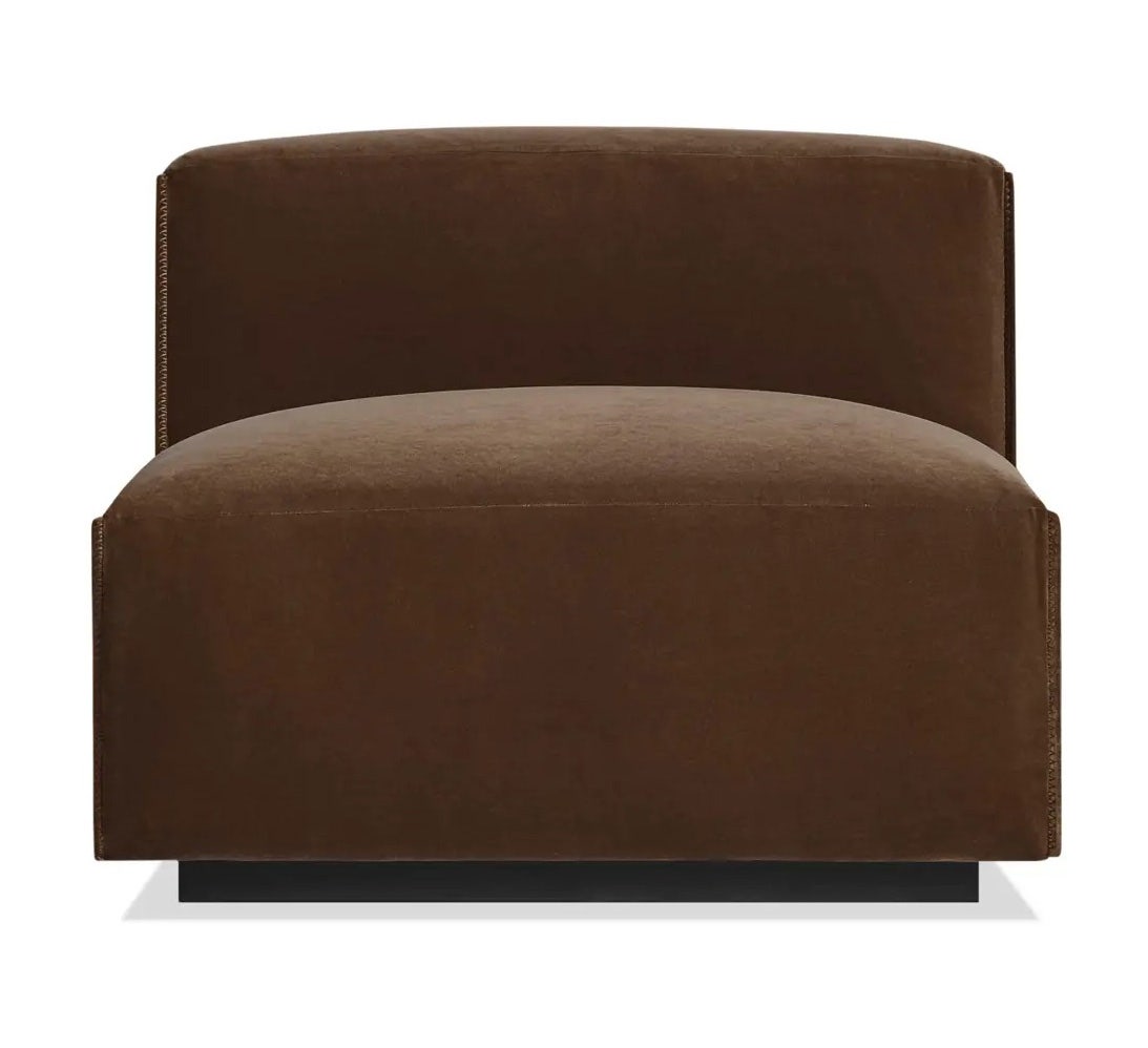Blu Dot Cleon Armless Velvet Lounge Chair