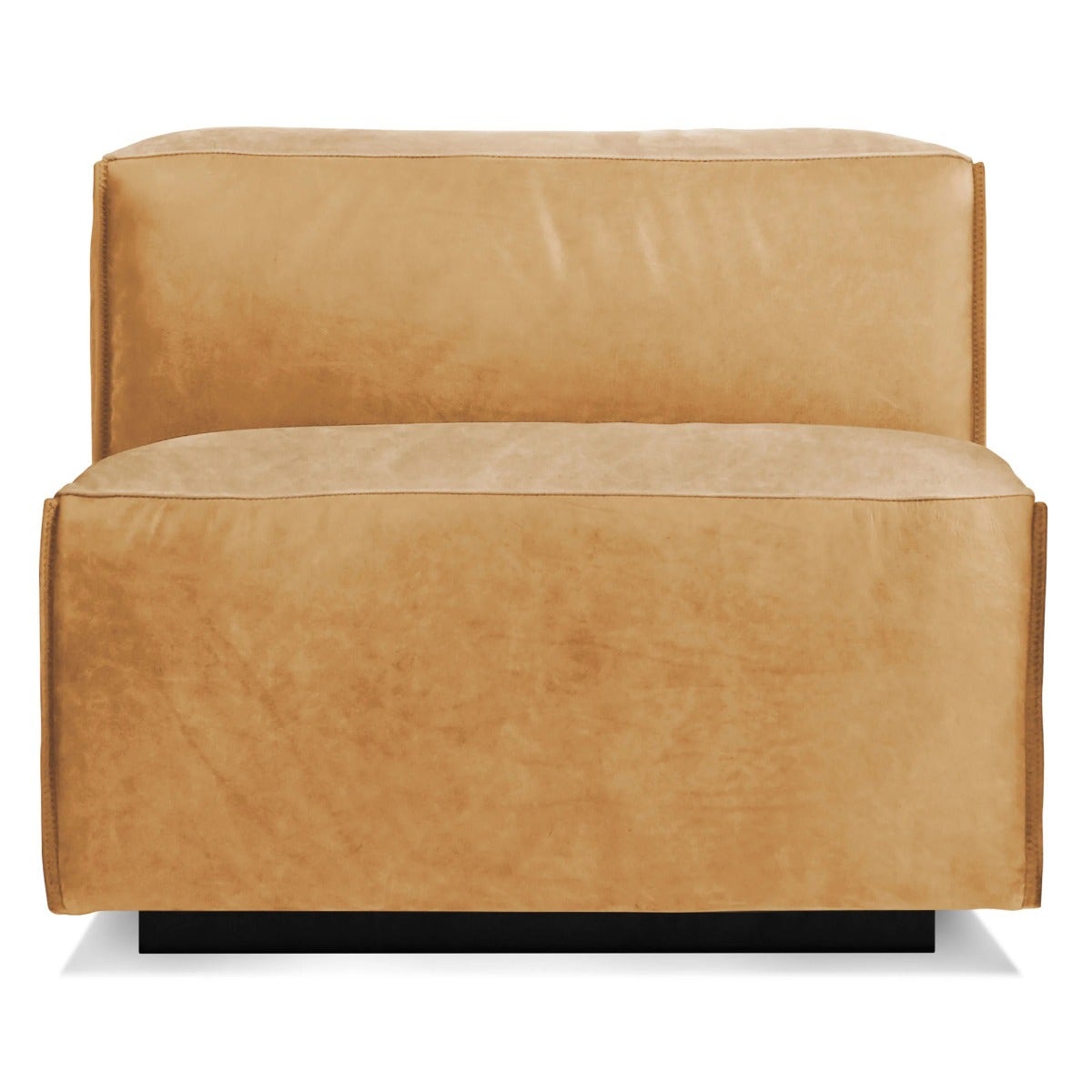 Blu Dot Cleon Leather Armless Lounge Chair