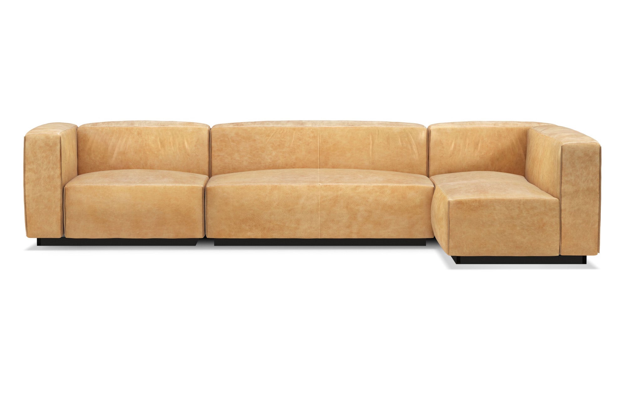 Blu Dot Cleon Medium Plus Leather Sectional Sofa