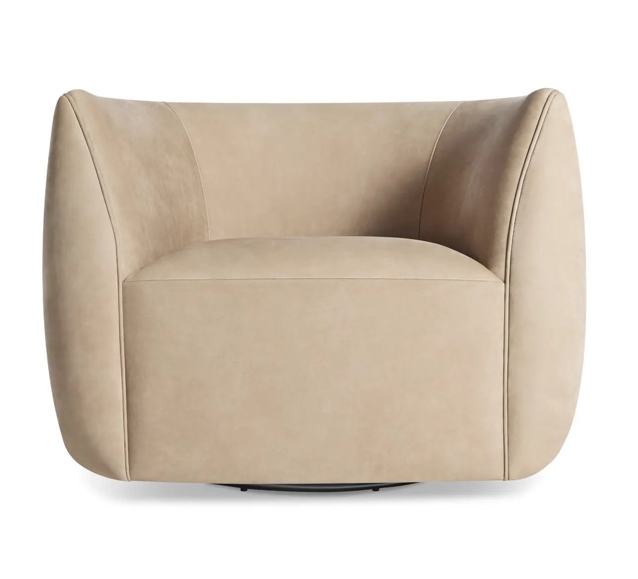 Blu Dot Council Swivel Leather Lounge Chair