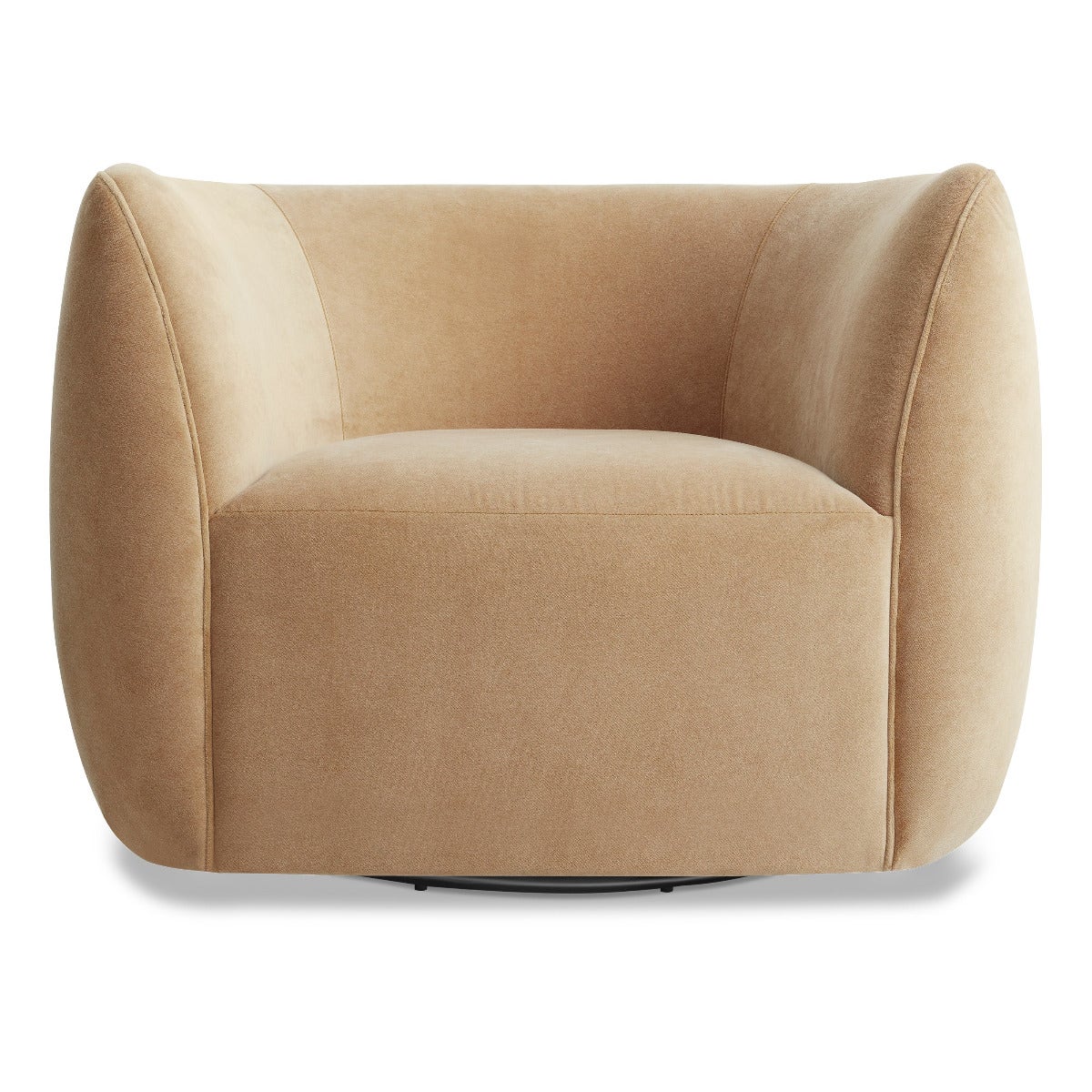 Blu Dot Council Swivel Velvet Lounge Chair