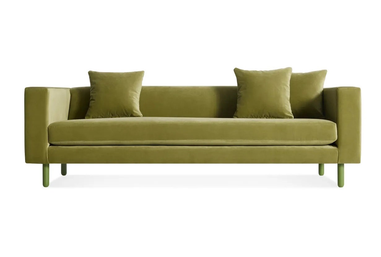 Blu Dot Mono 83 Inch Velvet Sofa
