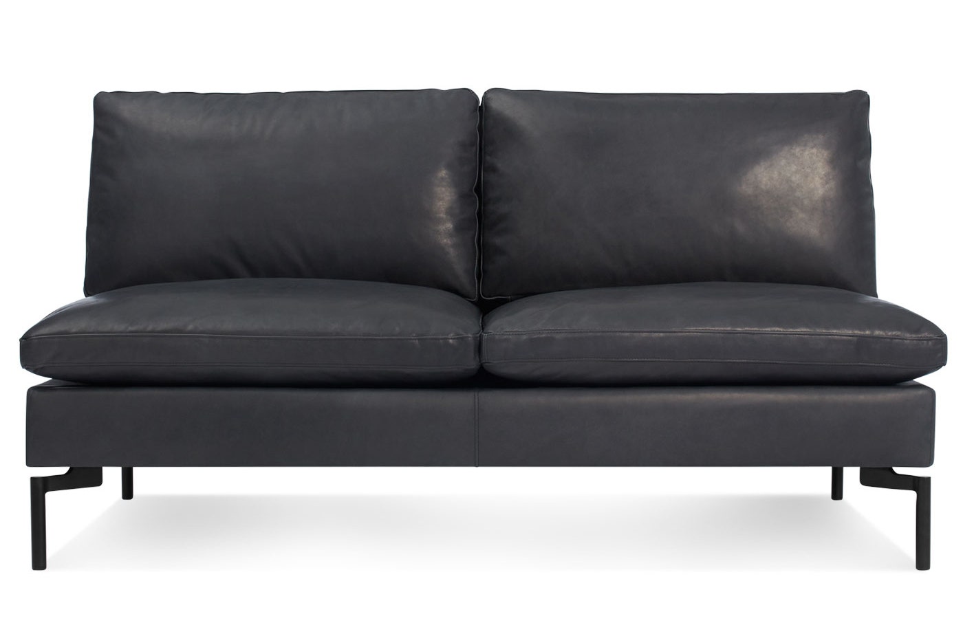 Blu Dot New Standard 60 inch Armless Leather Sofa
