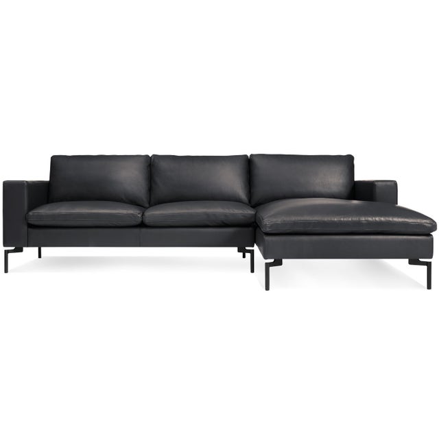 Blu Dot New Standard Leather Sofa with Chaise