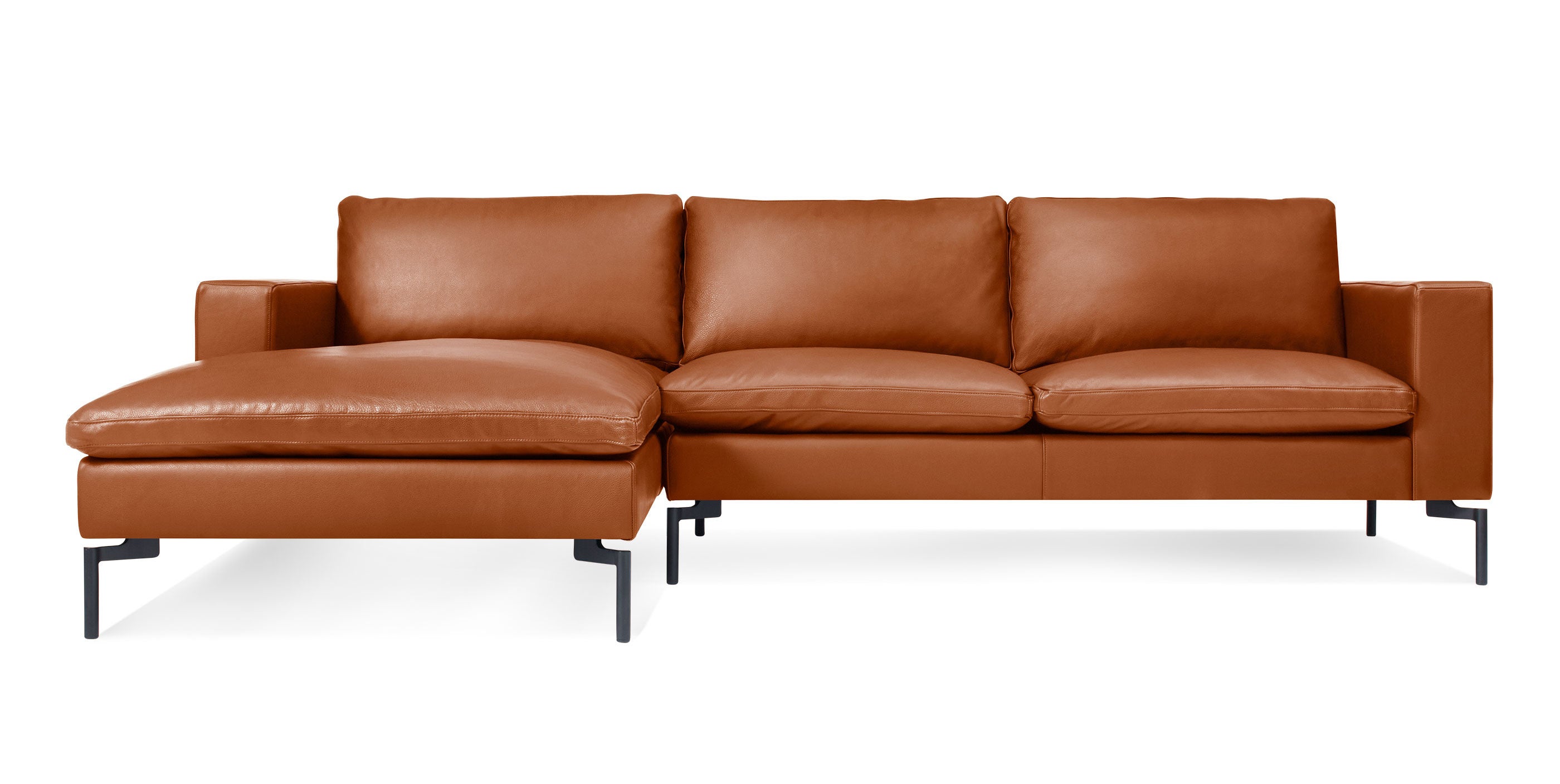 Blu Dot New Standard Leather Sofa with Chaise