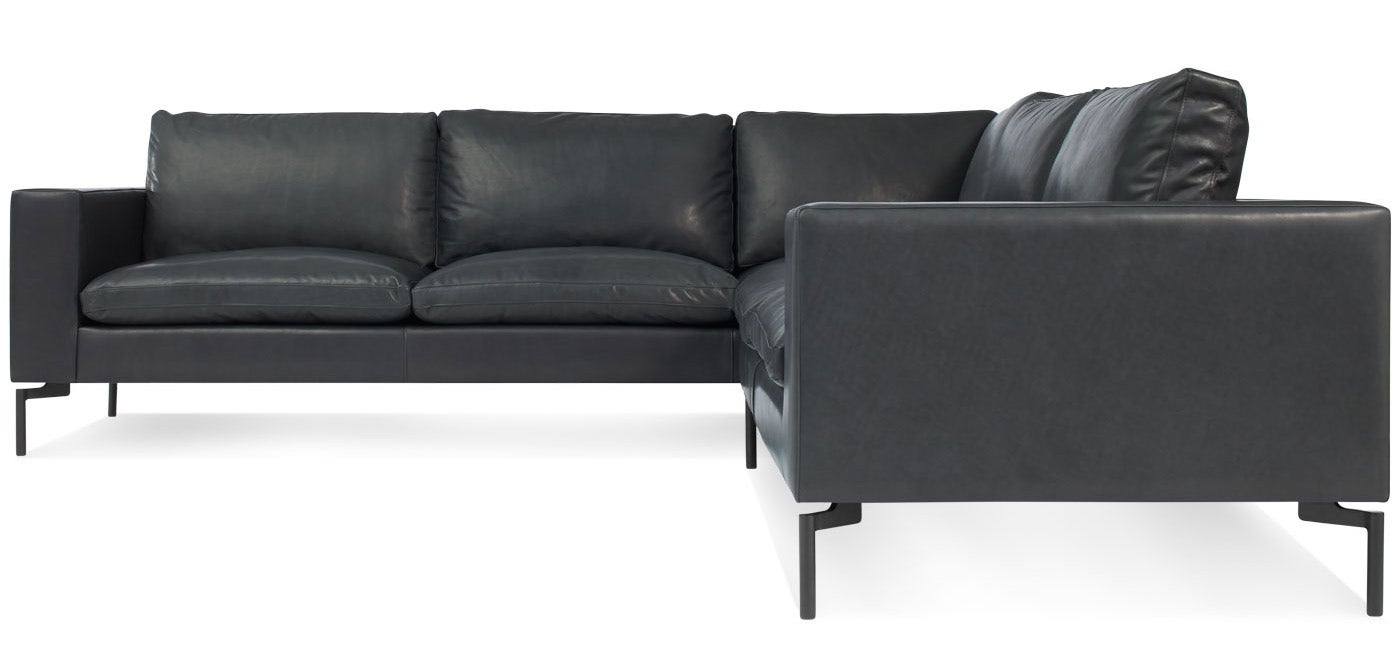 Blu Dot New Standard Small Leather Sectional Sofa