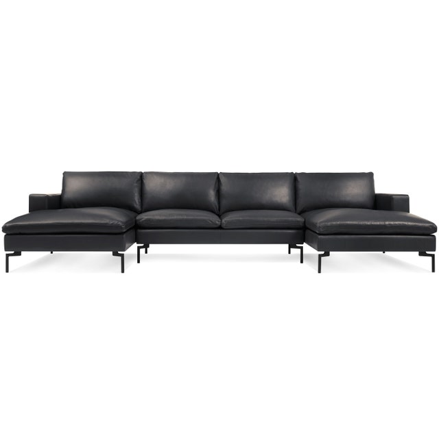Blu Dot New Standard U-Shaped Leather Sectional Sofa