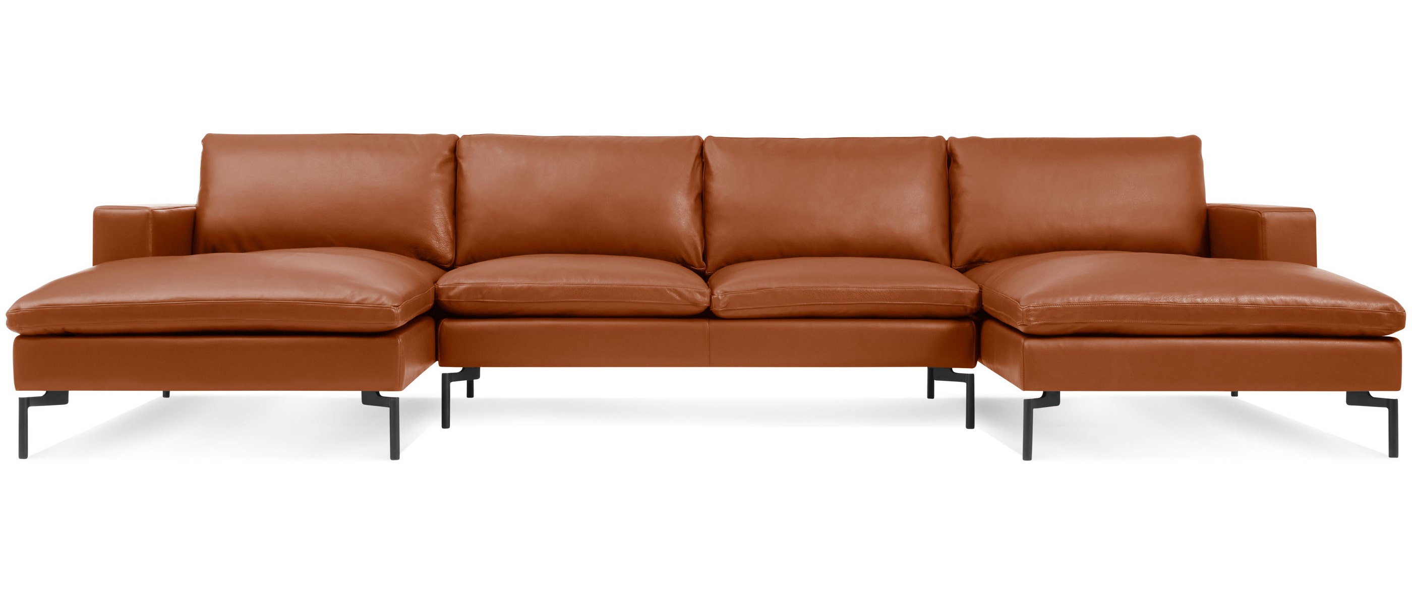 Blu Dot New Standard U-Shaped Leather Sectional Sofa