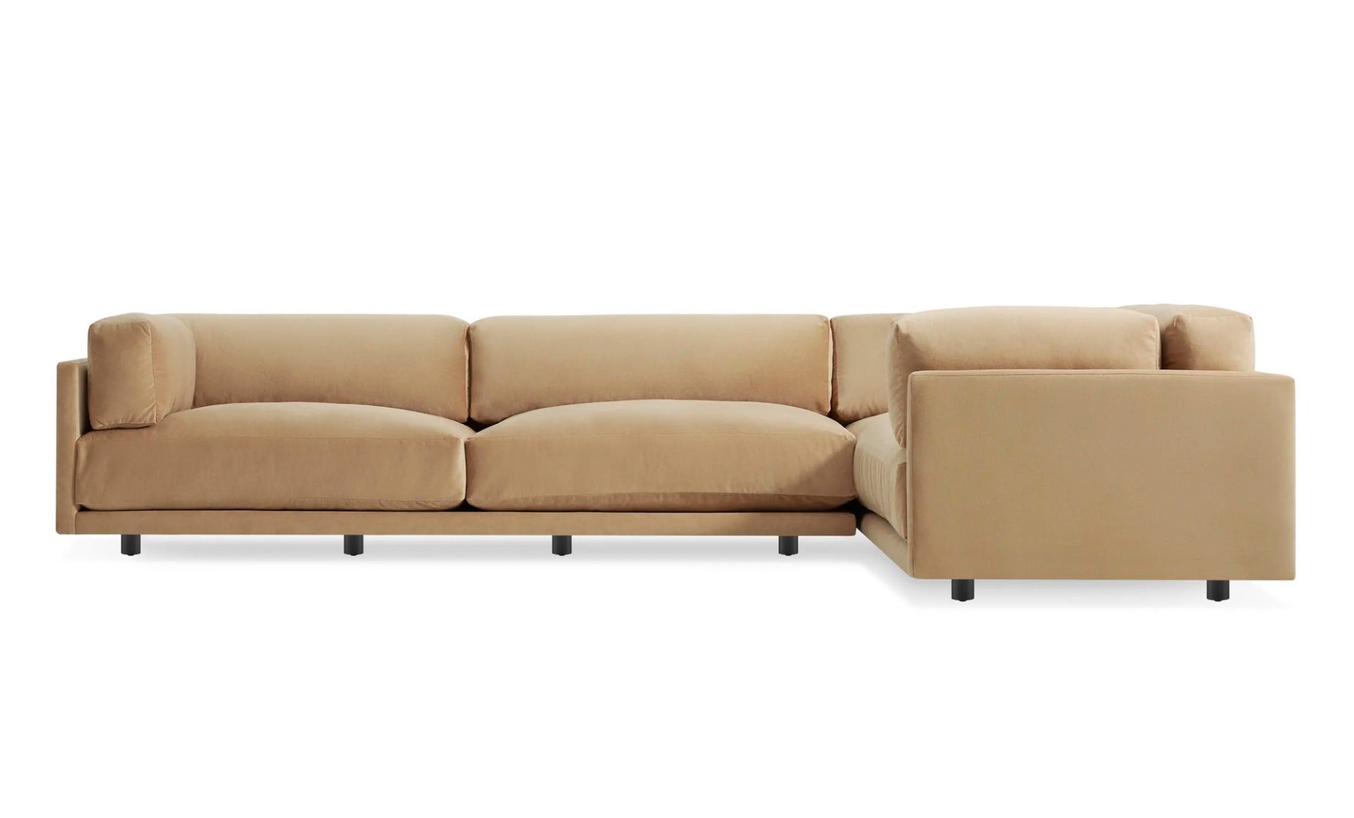 Blu Dot Sunday L Sectional Velvet Sofa