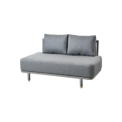 Cane-line Moments Outdoor 2-Seater Sofa Module, Includes Cushion Set