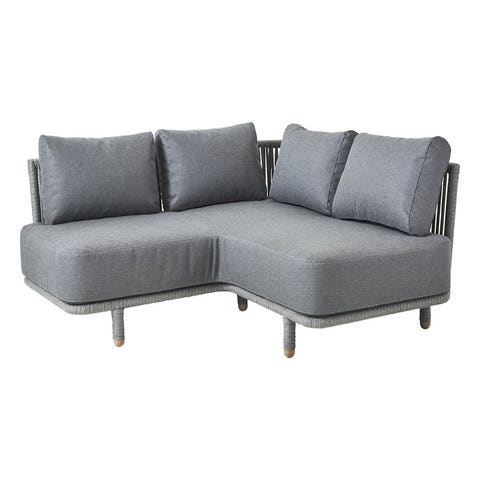 Cane-line Moments Outdoor Corner Module, Includes Cushion Set