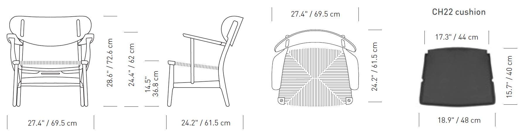 Carl Hansen & Son CH22 Lounge Chair