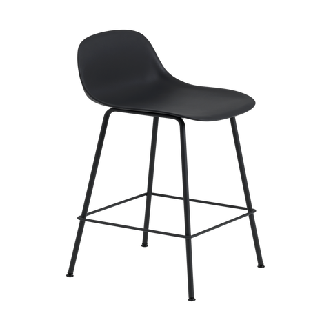 Muuto Fiber Tube Base Counter Stool with Backrest