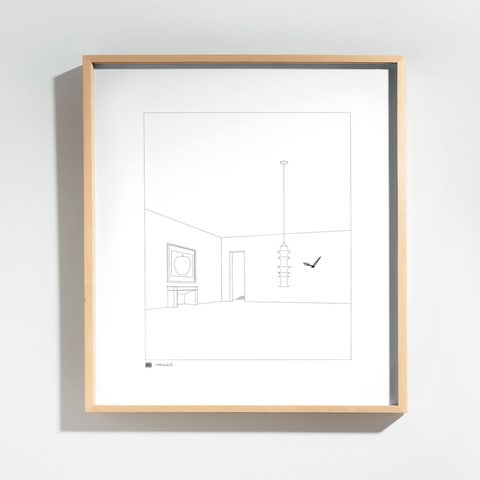 Danese Milano Drawing No. 12 Framed Clock