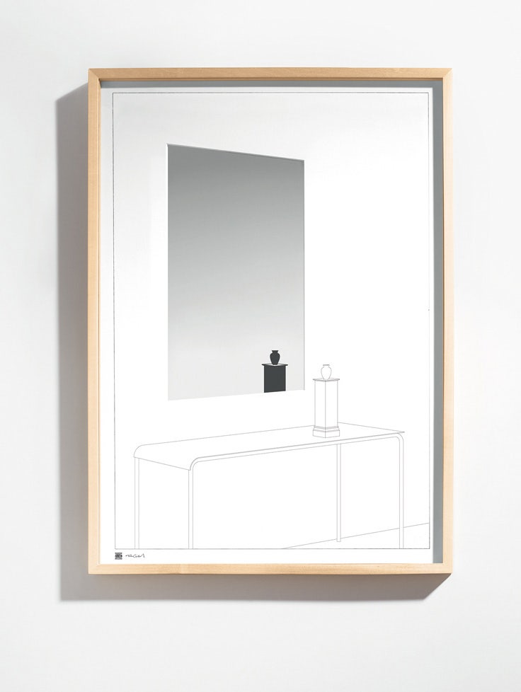 Danese Milano Drawing No. 13 Framed Mirror