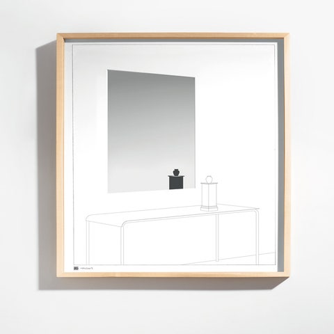 Danese Milano Drawing No. 13 Framed Mirror