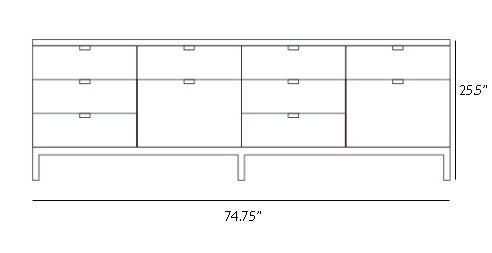 Knoll Florence Knoll Credenza - Four Position (Eight Box