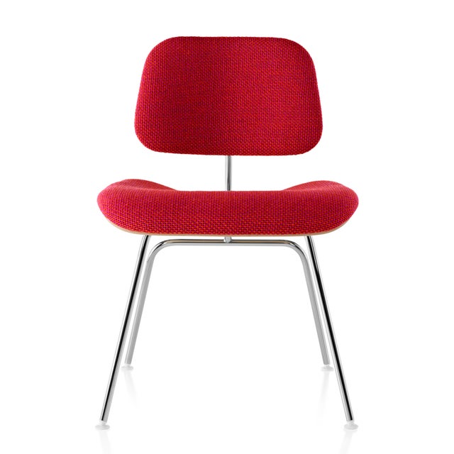 Herman Miller Eames® Molded Plywood Upholstered Dining Chair - Metal Legs