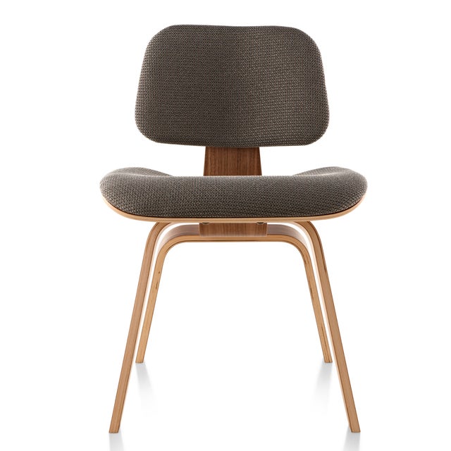 Herman Miller Eames® Molded Plywood Upholstered Dining Chair - Wood Legs